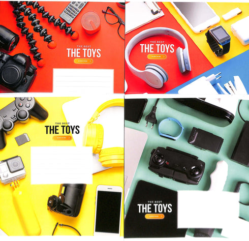 Karopapierheft 18 Blätter / verschiedene Motive auf dem Einband /