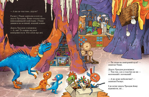 Freunde-Dinosaurier. Flug mit dem Heißluftballon