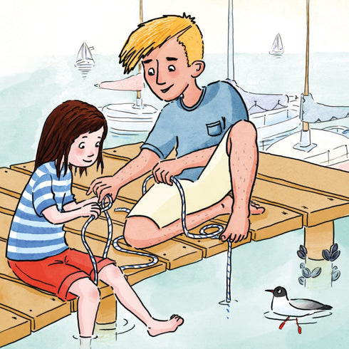 Pixie book. Yette and Finn go out to the open sea