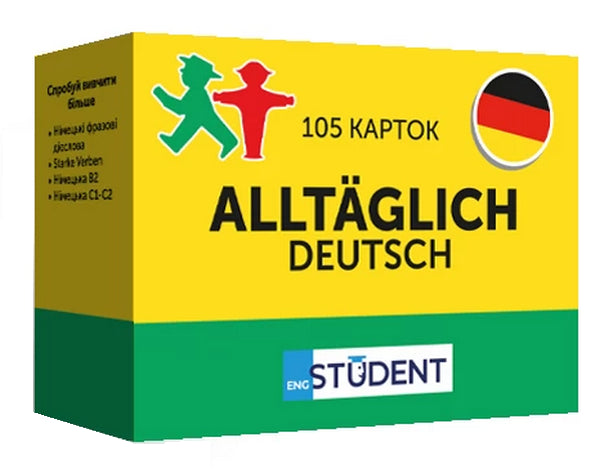 Karten zum Erlernen deutscher Wörter. Alltäglich Deutsch