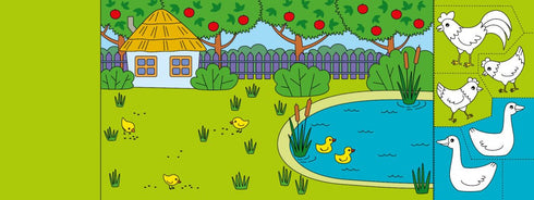 Coloring, Cutting, Gluing. Who Grazes in the Meadow?