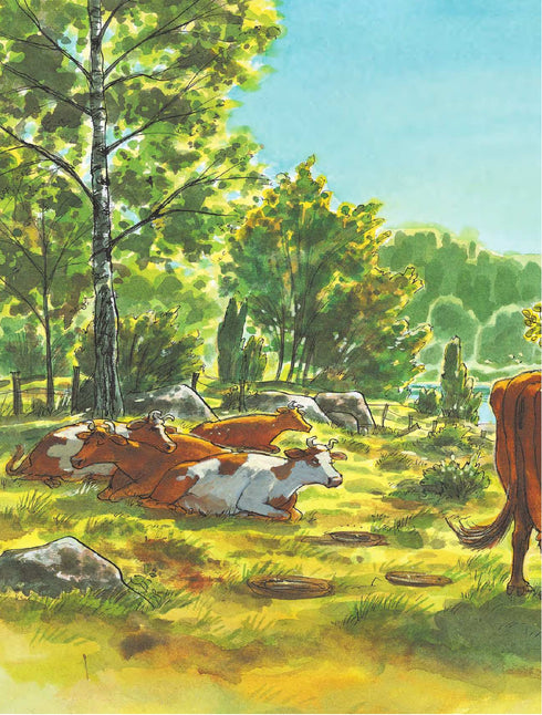 Mama Mu auf der Kinderrutsche