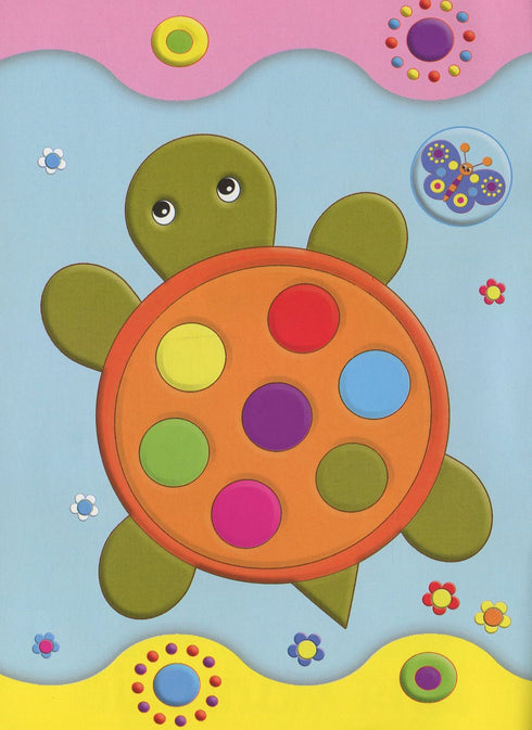 Entwicklungsaufkleber für Babys. Pfau