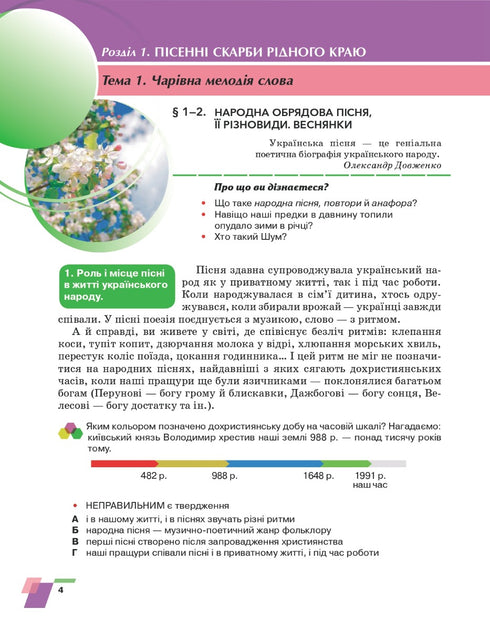 Українська література. Підручник. 6 клас