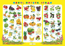Plakat. Gemüse, Früchte, Beeren (Ukrainische Ausgabe)