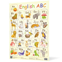 Plakat Englisches Alphabet (Ukrainisch-englische Ausgabe)